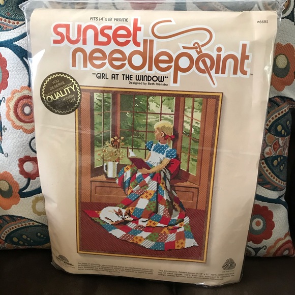 Sunset Needlepoint Other - 🧧 🧧Vintage Sunset needlepoint💕